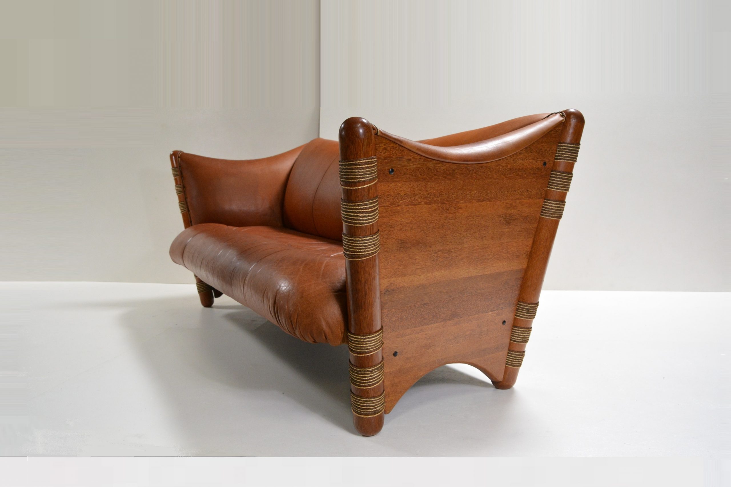 pacific green moorea leather sofa