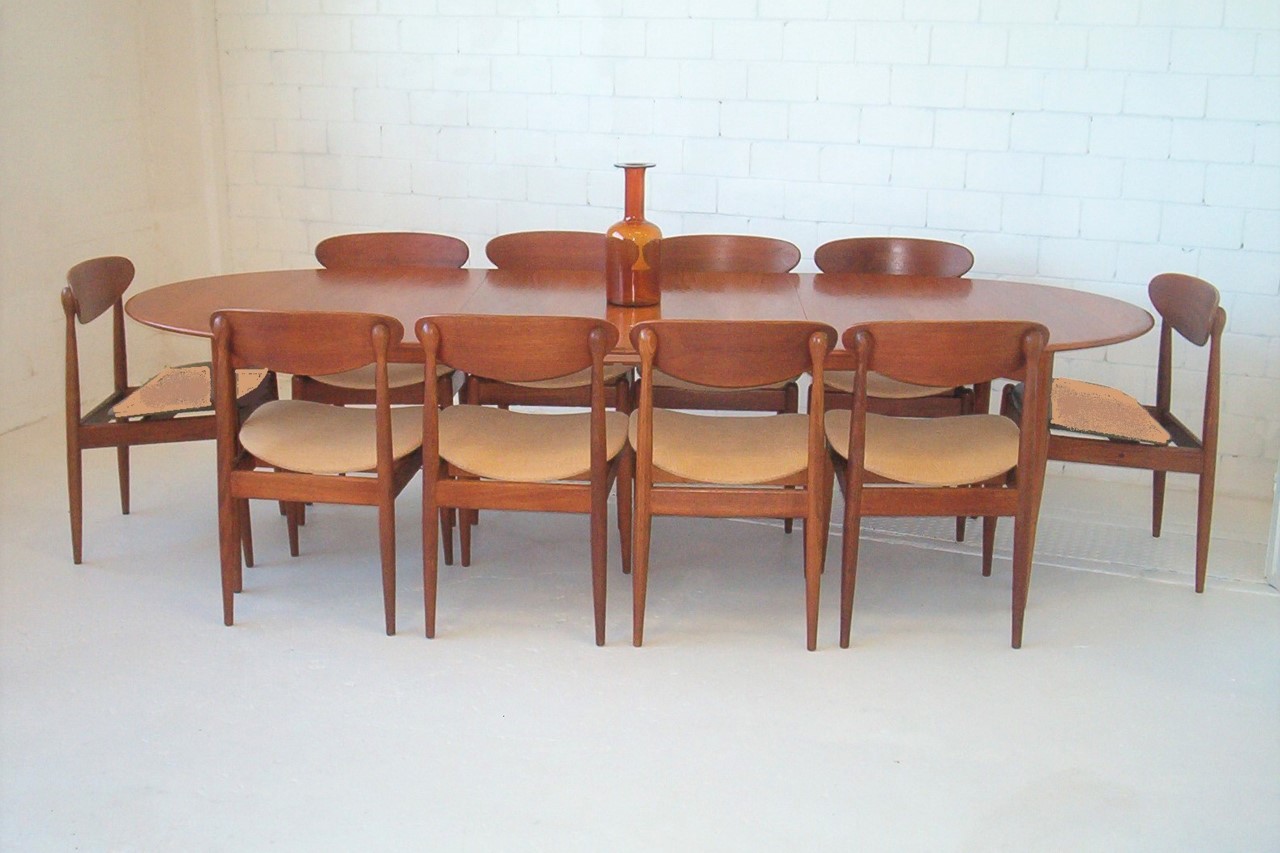 Huge Teak Extension Dining Table Extends To Seat 10 Parker Danish Era Invisedge Huge Teak Extension Dining Table Extends To Seat 10 Parker Danish Era Invisedge
