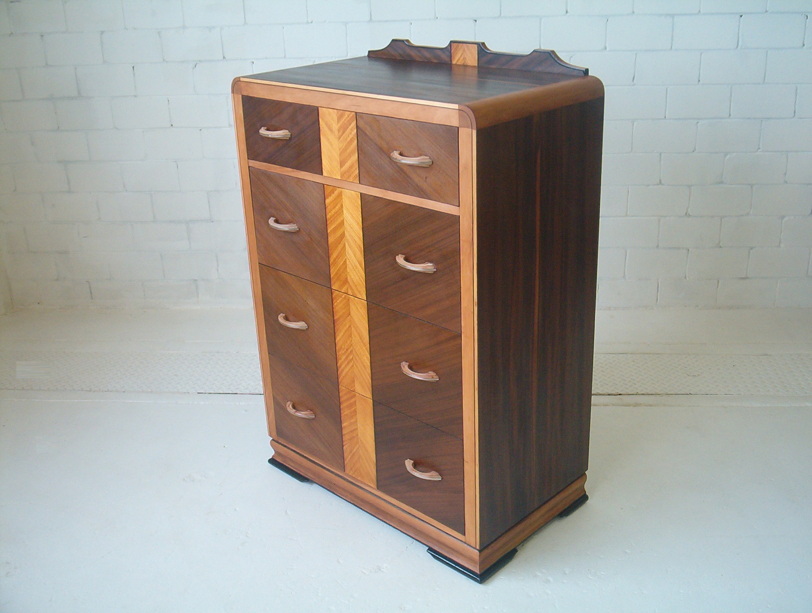 Art Deco Nouveau 1940 S Chest Drawers Sideboard Walnut Zoureff Era