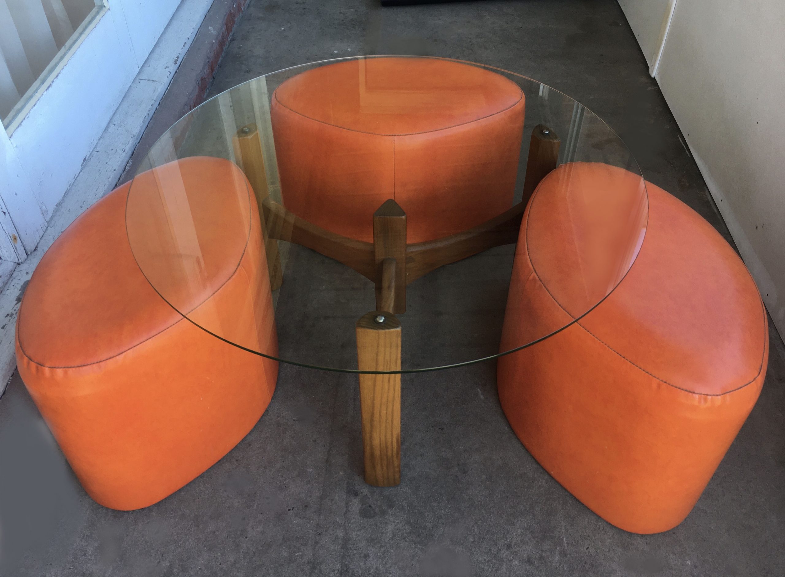 th-brown-and-sons-orange-fondue-suite-footstool-vintage-retro-furniture-parker-era (2)